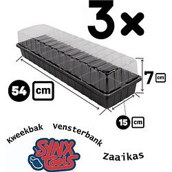 Foto van Synx tools 3x zaaikas kweekbak multi-pack - zaaikast - zaaitray - kweektray - vensterbank - moestuinbak - moestuinen