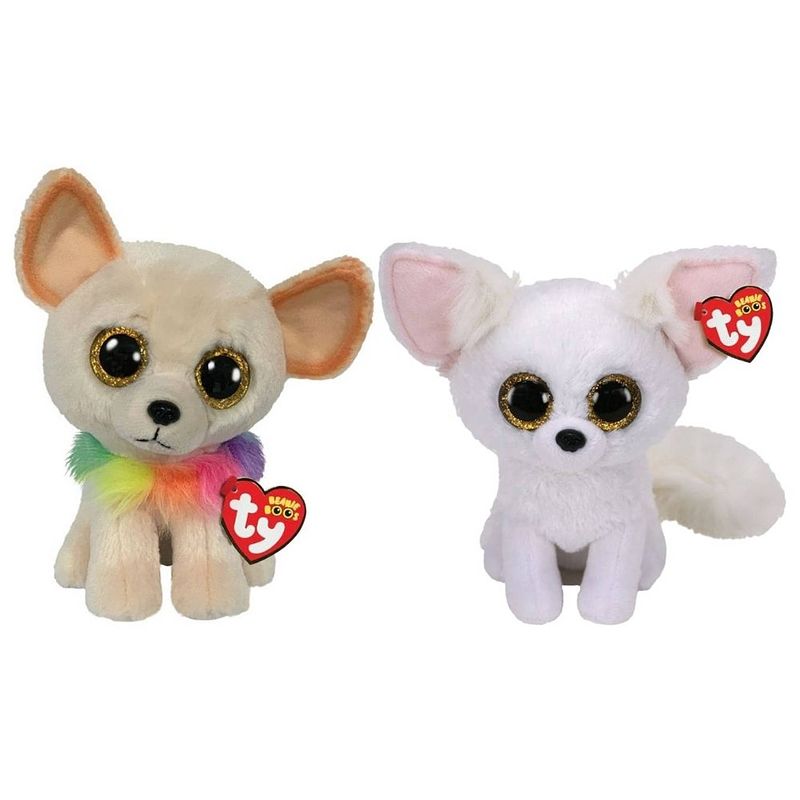 Foto van Ty - knuffel - beanie buddy - chewey chihuahua & phoenix fox