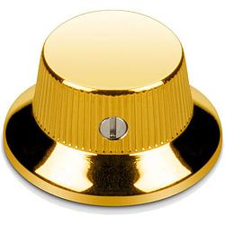 Foto van Schaller strat knob 6.0 mm gold potmeterknop voor gitaar