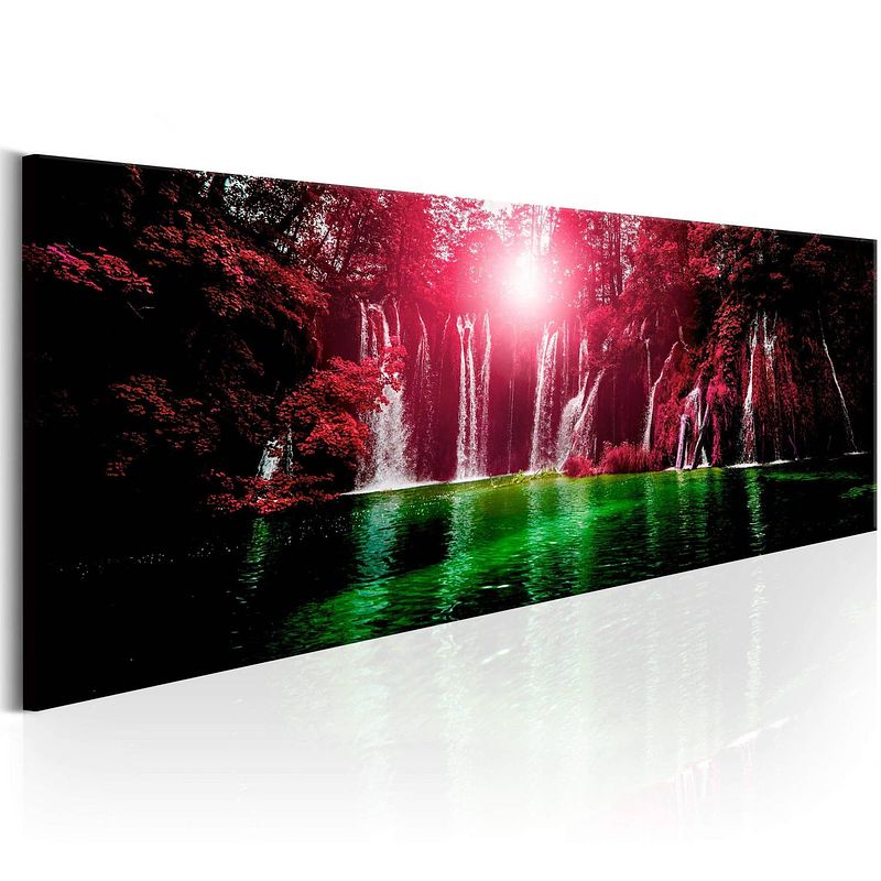 Foto van Artgeist ruby waterfalls canvas schilderij 150x50cm