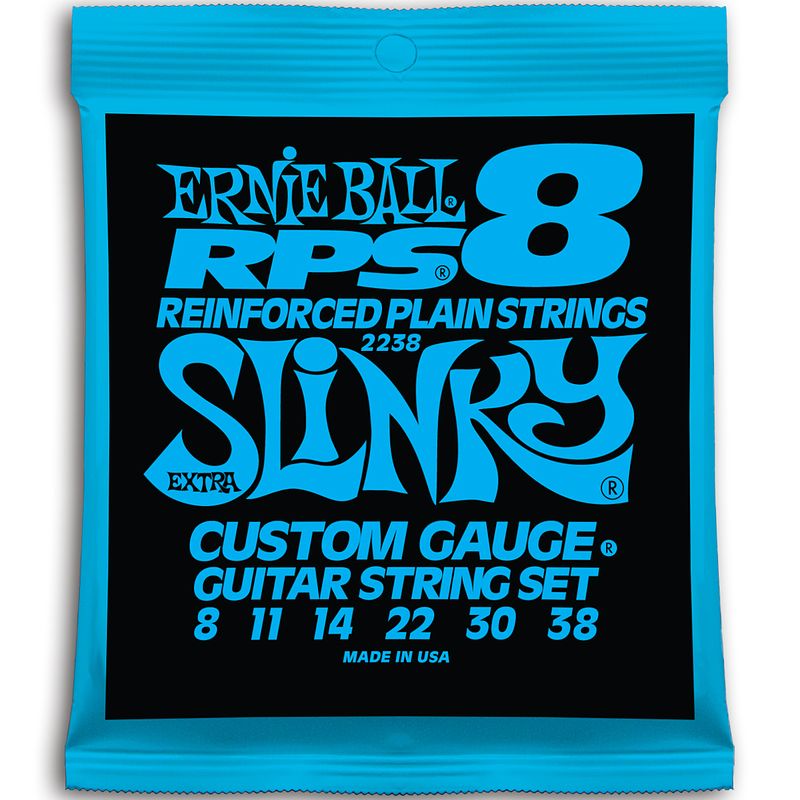 Foto van Ernie ball 2238 reinforced extra slinky 008 - 038 snarenset