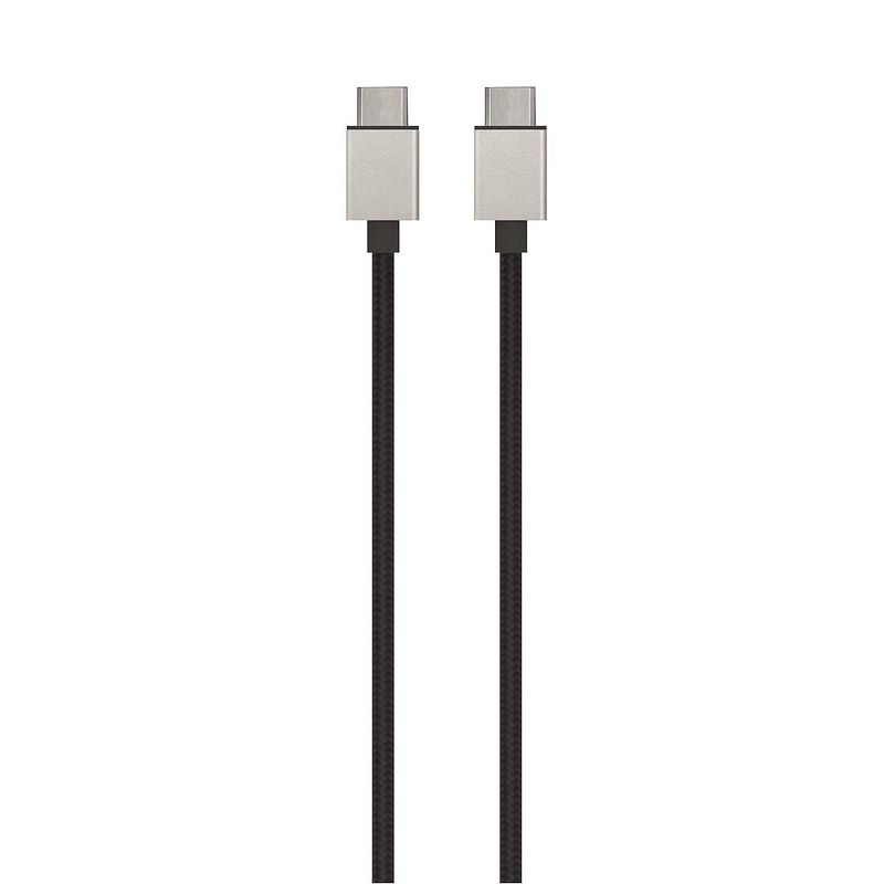 Foto van Grixx optimum kabel - usb-c naar usb-c - 3.1 high speed - gevlochten nylon - 1 meter - zwart