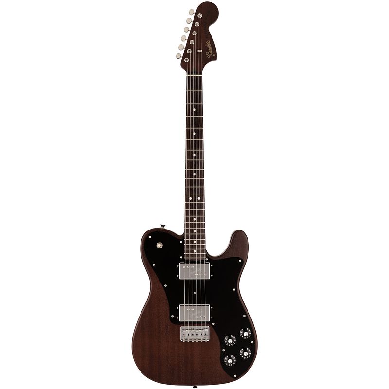 Foto van Fender made in japan telecaster deluxe limited run mahogany rw elektrische gitaar met deluxe gigbag