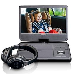 Foto van 10.1"" portable dvd-speler - draaibaar scherm en bluetooth® hoofdtelefoon lenco dvp-1017bk zwart