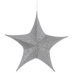 Foto van House of seasons kerstboomhanger ster 80 x 26 x 75 cm zilver