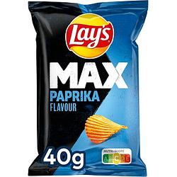 Foto van Lay'ss max paprika ribbel chips 40g bij jumbo