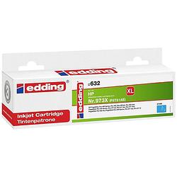 Foto van Edding cartridge vervangt hp 973x (f6t81ae) compatibel cyaan edd-632 18-632