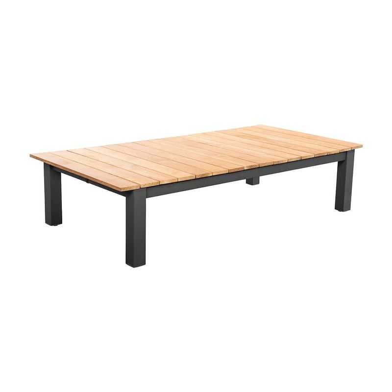 Foto van Yoi salontafel midori teak-dark grey 140 x 75 cm