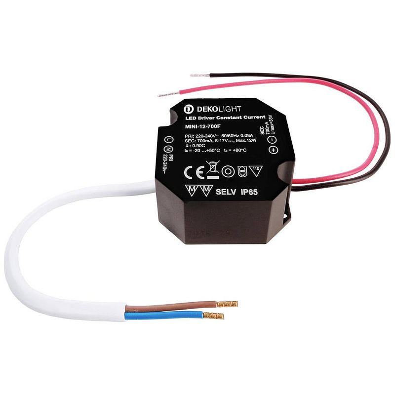 Foto van Deko light octo, dim, cc, rsm led-driver constante stroomsterkte 12 w 0.70 a 10 - 17 v/dc