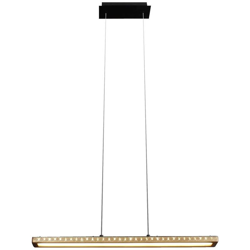 Foto van Eco-light solaris 9054 s wo led-hanglamp led energielabel: f (a - g) 18 w zwart, hout