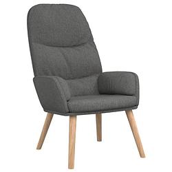 Foto van The living store fauteuil - dik gevoerd - zacht aanvoelende stof - metalen frame - rubberwood poten - lichtgrijs - 70 x