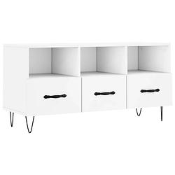 Foto van The living store tv-meubel - tv-meubel - 102x36x50 cm - wit