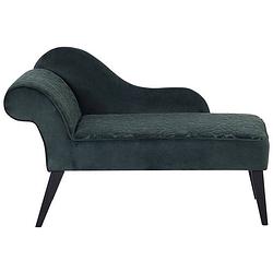 Foto van Beliani biarritz - chaise longue-groen-fluweel