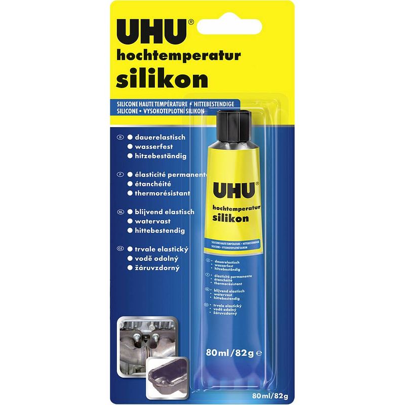 Foto van Uhu siliconenkit kleur (specifiek): zwart 80 ml