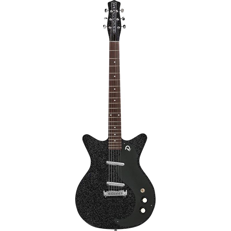 Foto van Danelectro blackout 59 black metal flake elektrische gitaar