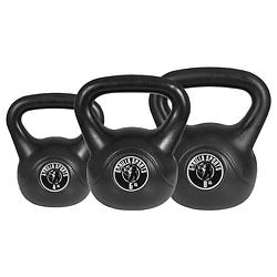 Foto van Gorilla sports kettlebells - kunststof - 4 kg, 6 kg & 8 kg - set van 3