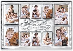 Foto van Haes deco verzilverde multi / collage fotolijst family; voor 6 foto's 7x10 en 4 foto's 10x15 cm - b12681hs