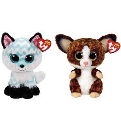 Foto van Ty - knuffel - beanie buddy - atlas fox & bush baby galago