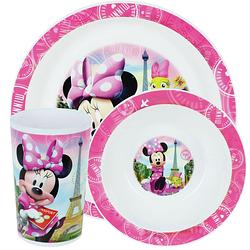 Foto van Kinder ontbijt set disney minnie mouse 3-delig van kunststof - kinderservies