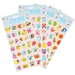 Foto van Stickervelletjes - 4x - 34 sticker letters a-z - gekleurd - alfabet - stickers