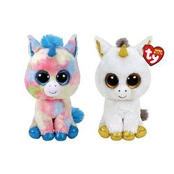 Foto van Ty - knuffel - beanie buddy - blitz unicorn & pegasus unicorn