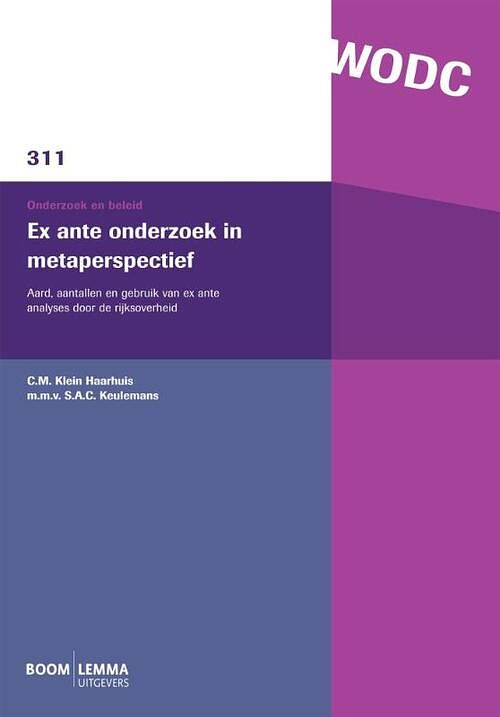 Foto van Ex ante onderzoek in metaperspectief - c.m. klein haarhuis - paperback (9789462363915)