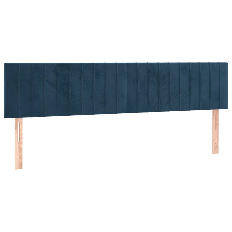 Foto van Vidaxl hoofdborden 2 st 100x5x78/88 cm fluweel donkerblauw