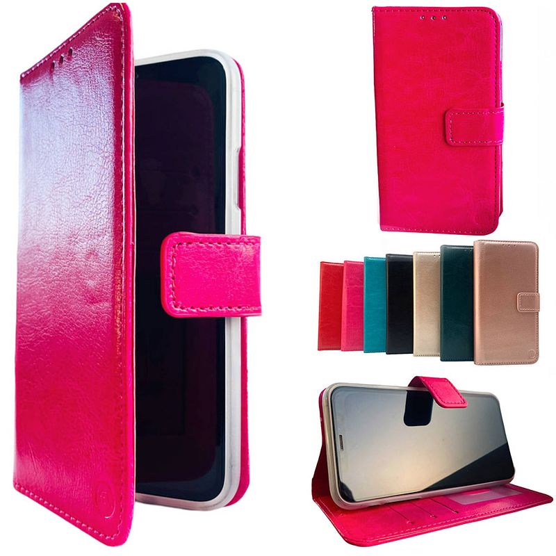 Foto van Apple iphone 12 pro roze wallet / book case / boekhoesje/ telefoonhoesje