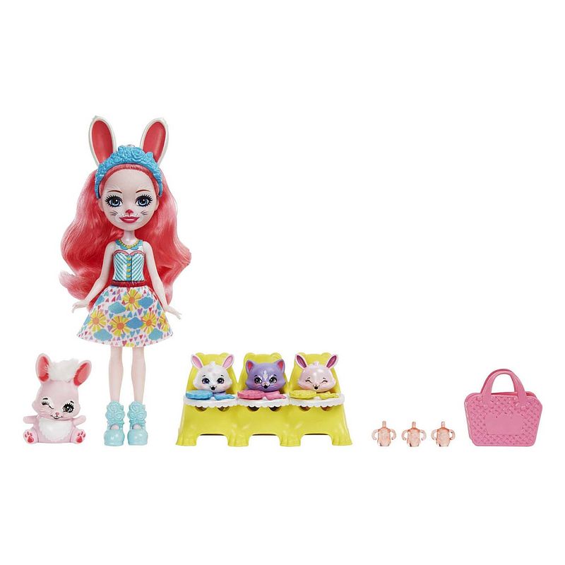 Foto van Mattel enchantimals baby best friends pop bree bnunny en twist