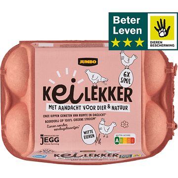 Foto van Jumbo kei lekker met aandacht voor dier & natuur s/m/l 6 stuks 258g