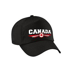 Foto van Canada landen pet zwart / baseball cap voor volwassenen - verkleedhoofddeksels