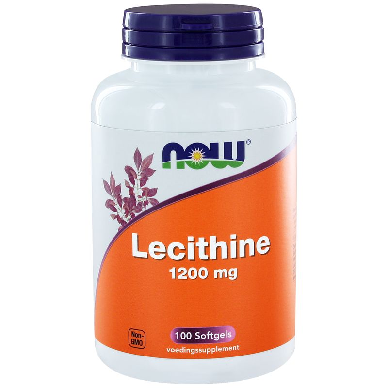 Foto van Now lecithine 1200mg capsules