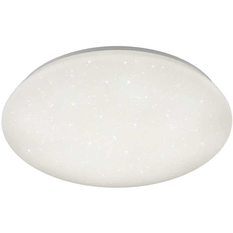 Foto van Led plafondlamp - badkamerlamp - trion potino - 21w - natuurlijk wit 4000k - dimbaar - sterlicht - rond - mat wit -