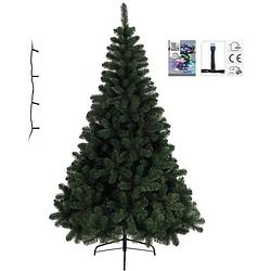 Foto van Kunst kerstboom imperial pine 120 cm met gekleurde verlichting - kunstkerstboom