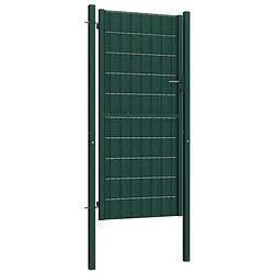 Foto van The living store - tuinpoort pvc-staal - 100 x 204 cm - groen