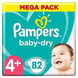 Foto van Pampers baby-dry maat 4+, 82 luiers