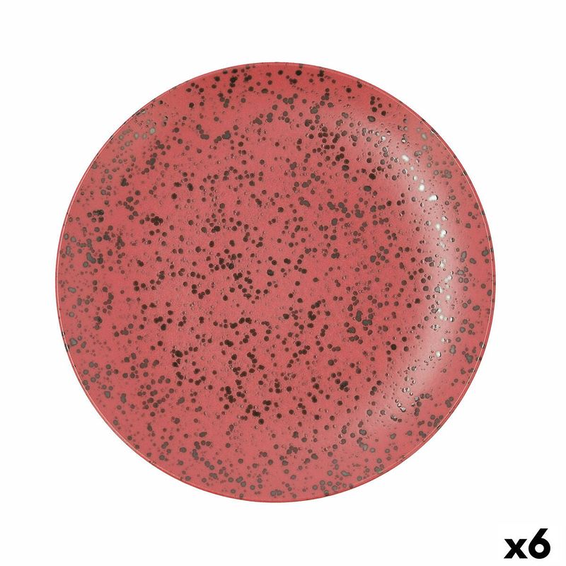 Foto van Platt tallrik ariane oxide keramisch rood (ø 31 cm) (6 stuks)