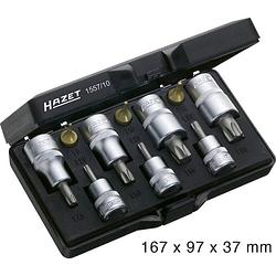 Foto van Hazet 1557/10 binnen-torx dopsleutel-bitinzetset 10-delig 1/4 (6.3 mm), 1/2 (12.5 mm), 3/8 (10 mm)