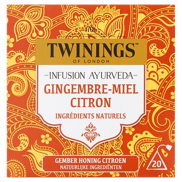 Foto van Twinings of london infusion ayurveda gember honing citroen 20 stuks bij jumbo