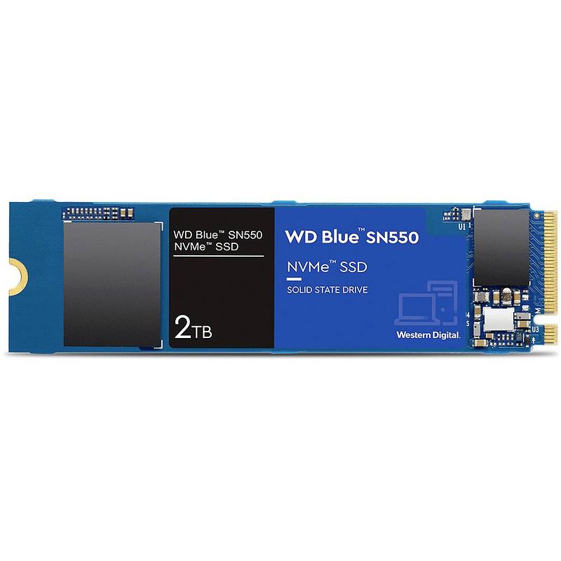 Foto van Western digital blue™ 2 tb nvme/pcie m.2 ssd 2280 harde schijf m.2 pcie nvme retail wds200t2b0c