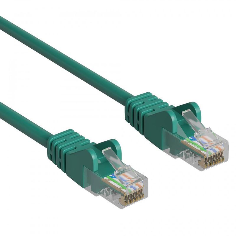 Foto van Cat 5e - u/utp - netwerkkabel - patchkabel - internetkabel - 1 gbps - 25 meter - groen - allteq