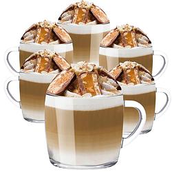 Foto van Koffieglas - theeglazen - cappuccino glazen - latte macchiato glazen - 310ml - set van 6