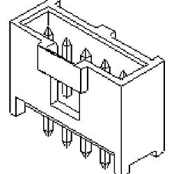 Foto van Molex 901362106 male header, inbouw (standaard) totaal aantal polen 6 rastermaat: 2.54 mm 1 stuk(s) tray