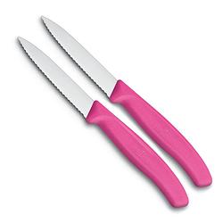 Foto van Victorinox swissclassic schilmesje 8cm - roze - gekarteld