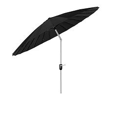 Foto van 4goodz aluminium shanghai parasol 270 cm met opdraaimechanisme - zwart