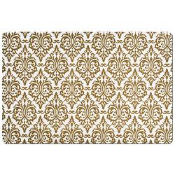 Foto van Set van 2x stuks rechthoekige placemats met gouden barok print 43,5 x 28,5 cm - placemats