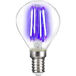 Foto van Lightme lm85311 led-lamp energielabel g (a - g) e14 kogel 4 w blauw (ø x l) 45 mm x 78 mm filament / retro-led 1 stuk(s)