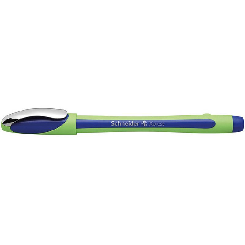 Foto van Schneider fineliner xpress 0,8 mm 14,6 cm rubber groen/blauw