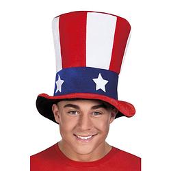 Foto van Boland hoed uncle sam unisex rood/blauw/wit one size