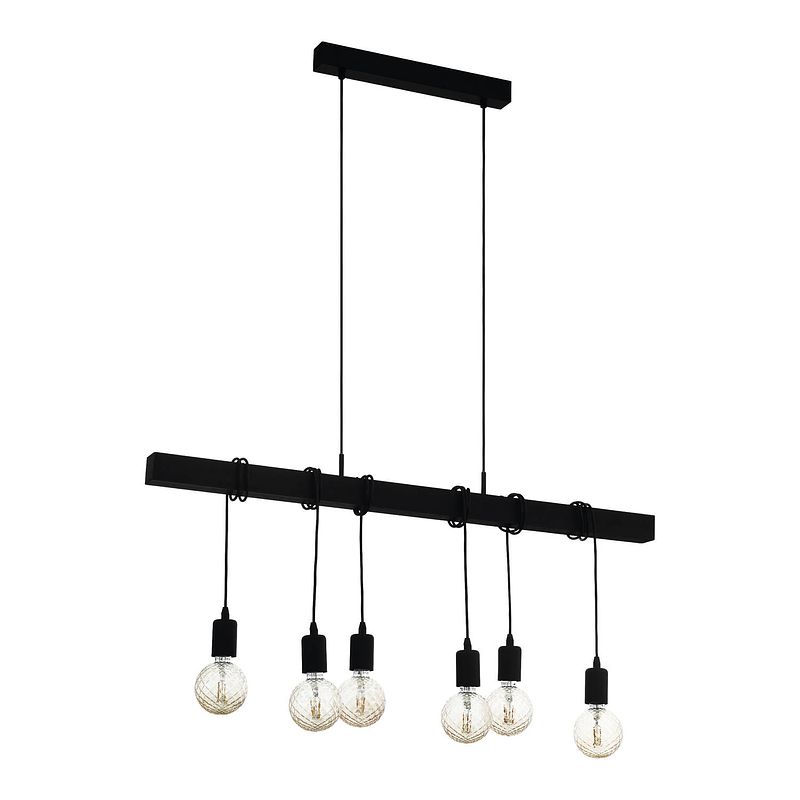 Foto van Eglo townshend hanglamp - e27 - 100 cm - zwart